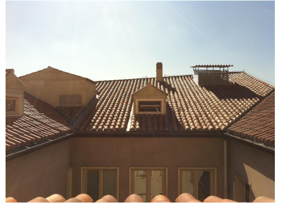 Cubierta del edificio histórico