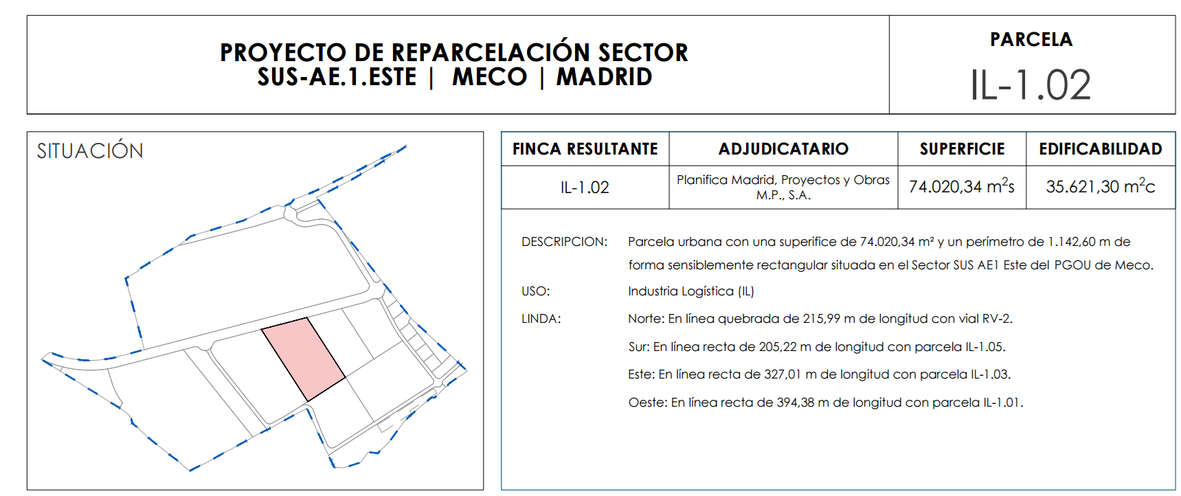Reparcelación IL-1.02