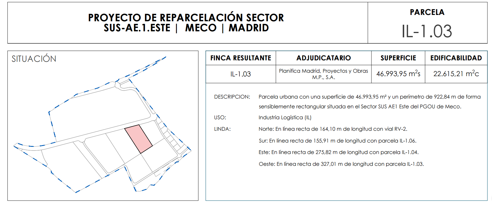 Reparcelación IL-1.03