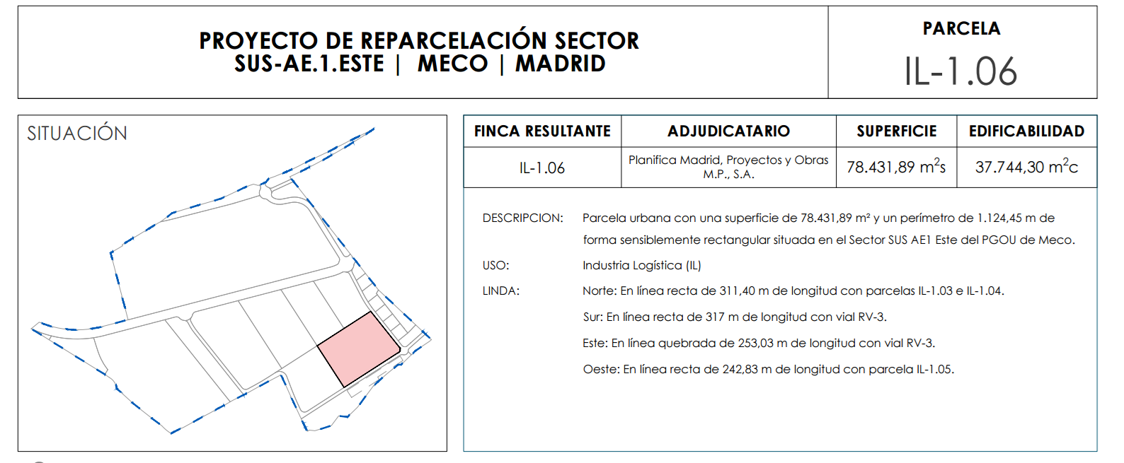 Reparcelación IL-1.06